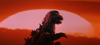 Godzilla at sunset